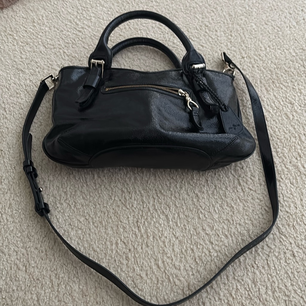 Cole Haan Black Patent Leather Crossbody With Handle